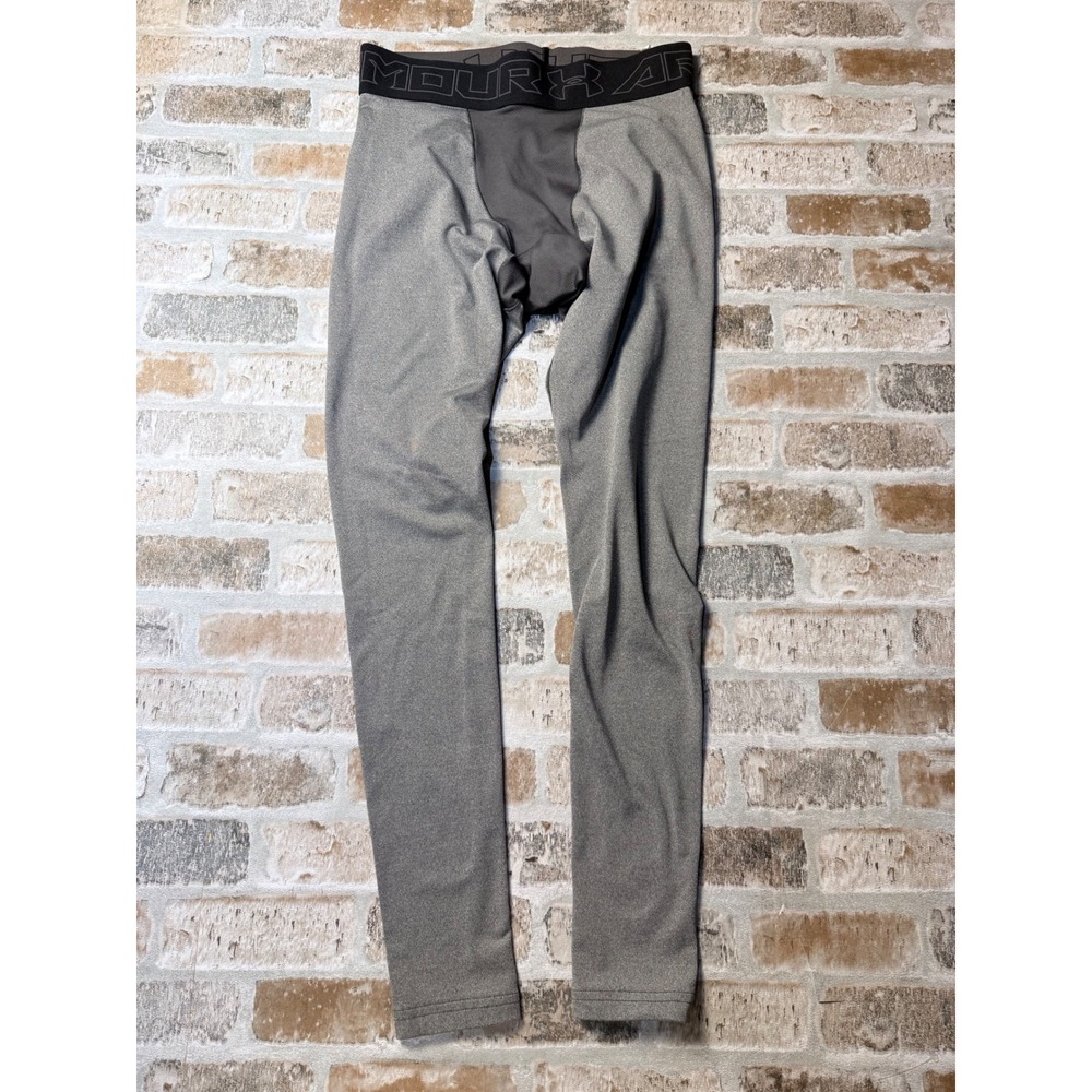 Under Armour ColdGear Compression Leggings Gray Base Layer Tights Womens Medium